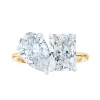 Golden Gemini Two Stone Engagement Ring