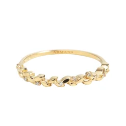 Golden Leaf Vine Diamond Band