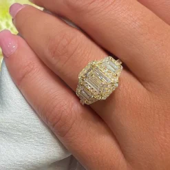 Golden Mirrors Engagement Ring