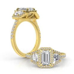 Golden Mirrors Engagement Ring