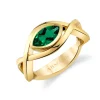 Green Emerald Evil Eye Intertwine Ring
