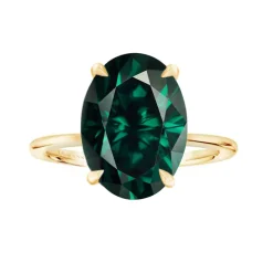 Green Emerald Oval Madison Engagement Ring