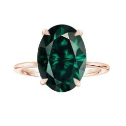 Green Emerald Oval Madison Engagement Ring