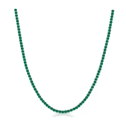 Green Emerald Tennis Necklace