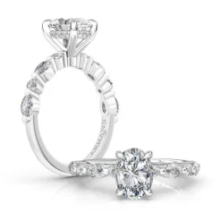 Head Oval Heels Engagement Ring