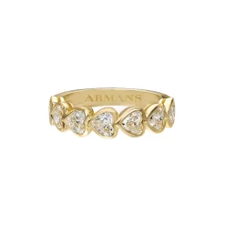 Heart Diamond Half Band