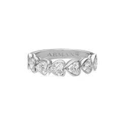 Heart Diamond Half Band