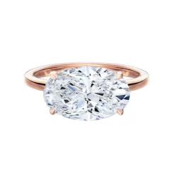 Horizontal Oval Engagement Ring