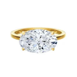 Horizontal Oval Engagement Ring