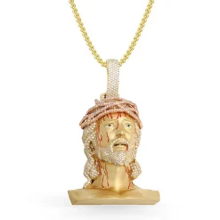 Iced Out Diamond Resurrection Pendant