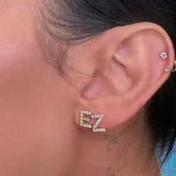 Initial Earrings