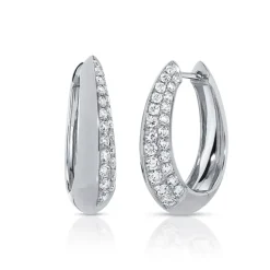 Josie Pavé Diamond Hoops