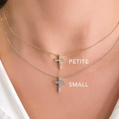 Lab Grown Diamond Cross Necklace