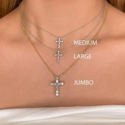 Lab Grown Diamond Cross Necklace