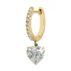 Lab Grown Diamond Heart Drop Huggies