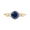 Lab Grown Heavenly Blue Sapphire Diamond Engagement Ring