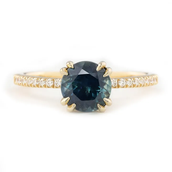 Lana Lab Grown Teal Sapphire Engagement Ring