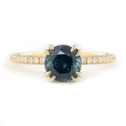 Lana Teal Blue Sapphire Engagement Ring