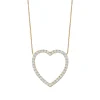 Large Open Heart Diamond Necklace