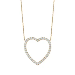 Large Open Heart Diamond Necklace
