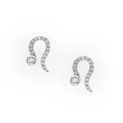 Leo Diamond Zodiac Studs