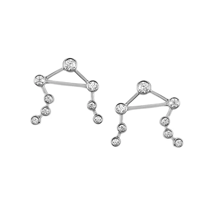 Libra Diamond Constellation Studs