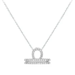 Libra Diamond Zodiac Necklace