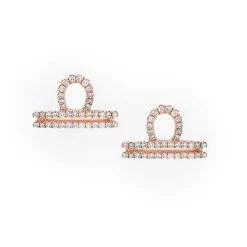 Libra Diamond Zodiac Studs