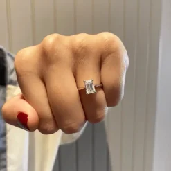 Madonna Emerald Lab Grown Engagement Ring