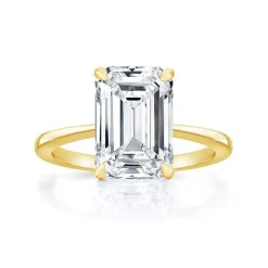 Madonna Emerald Lab Grown Engagement Ring