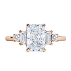Malva Radiant Five Stone Engagement Ring