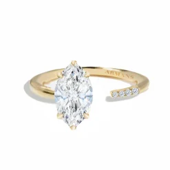 Marquise Diamond Split Engagement Ring