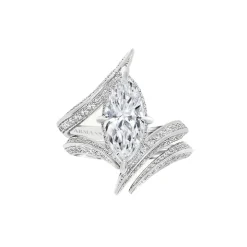 Marquise Diamond Wrap Engagement Ring
