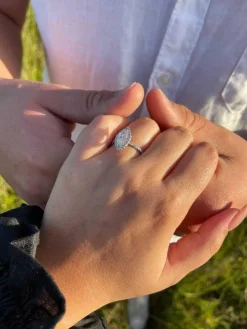 Marquise Halo Lab Grown Engagement Ring