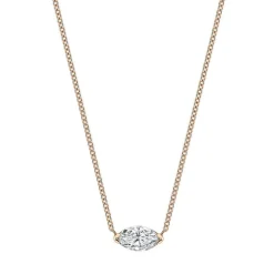 Marquise Solitaire Diamond Necklace