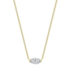 Marquise Solitaire Lab Grown Diamond Necklace