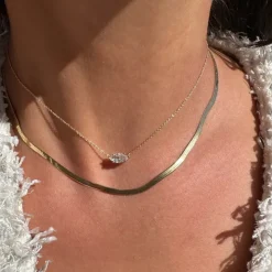 Marquise Solitaire Lab Grown Diamond Necklace