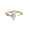 Marquise Split Engagement Ring with Diamond Band