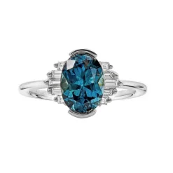 Melody Teal Sapphire Diamond Ring