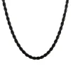 Men's Black Gold Rope Chain