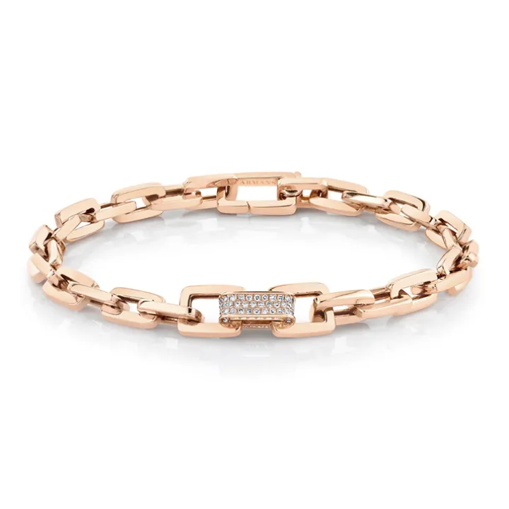 Men's Chain Link Bracelet with Pavé Diamonds