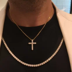Men's Diamond Cross Necklace