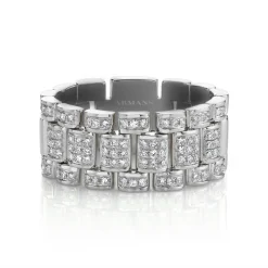Mens Iced Out Pavé Diamond Ring