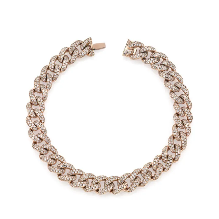 Men's Miami Pavé Diamond Link Bracelet
