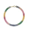 Men's Rainbow Chain Link Diamond Necklace