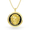 Men's Solid Gold Lion Pendant