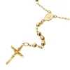 Men's Solid Gold Rosary Necklace