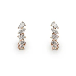 Mixed Diamond Drop Earrings