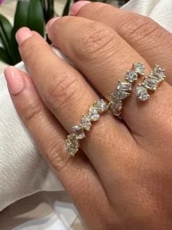 Mixed Diamond Half Band Eternity Ring