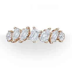 Mixed Diamond Half Band Eternity Ring